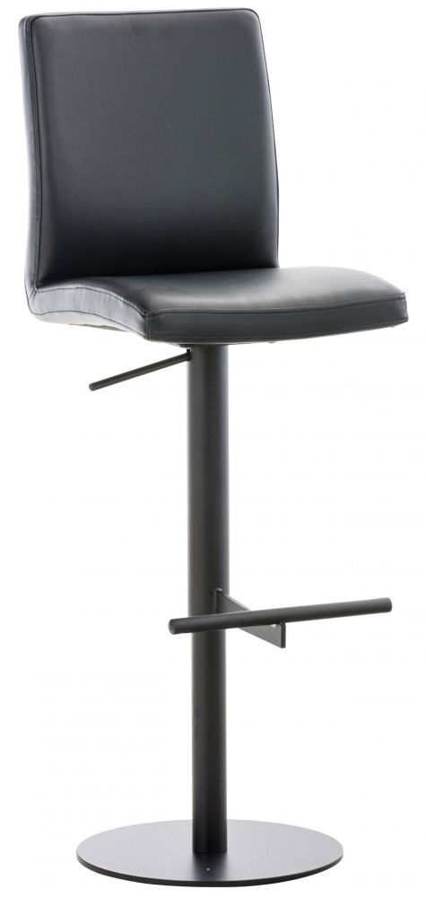 BHM Germany Barová stolička Cadiz, syntetická koža, čierna / čierna